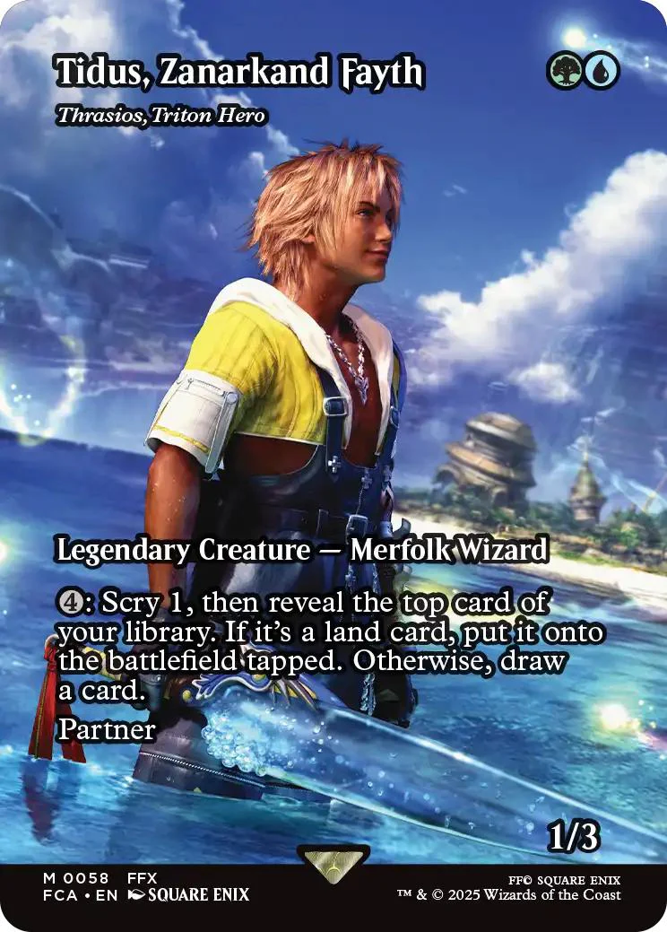 Tidus, Zanarkand Fayth - Thrasios, Triton Hero [58] [Borderless] [FINAL FANTASY: Through the Ages] [Non-Foil]