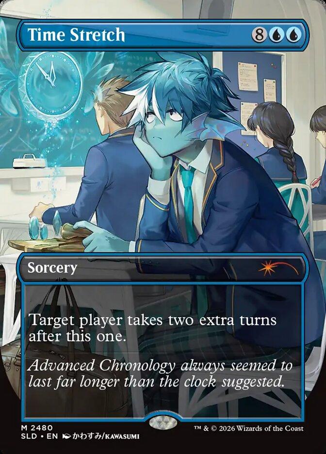 Time Stretch [2480] [Borderless] [Mahō Gakuin Seishun Hakusho] [Secret Lair Drop] [Non-Foil]