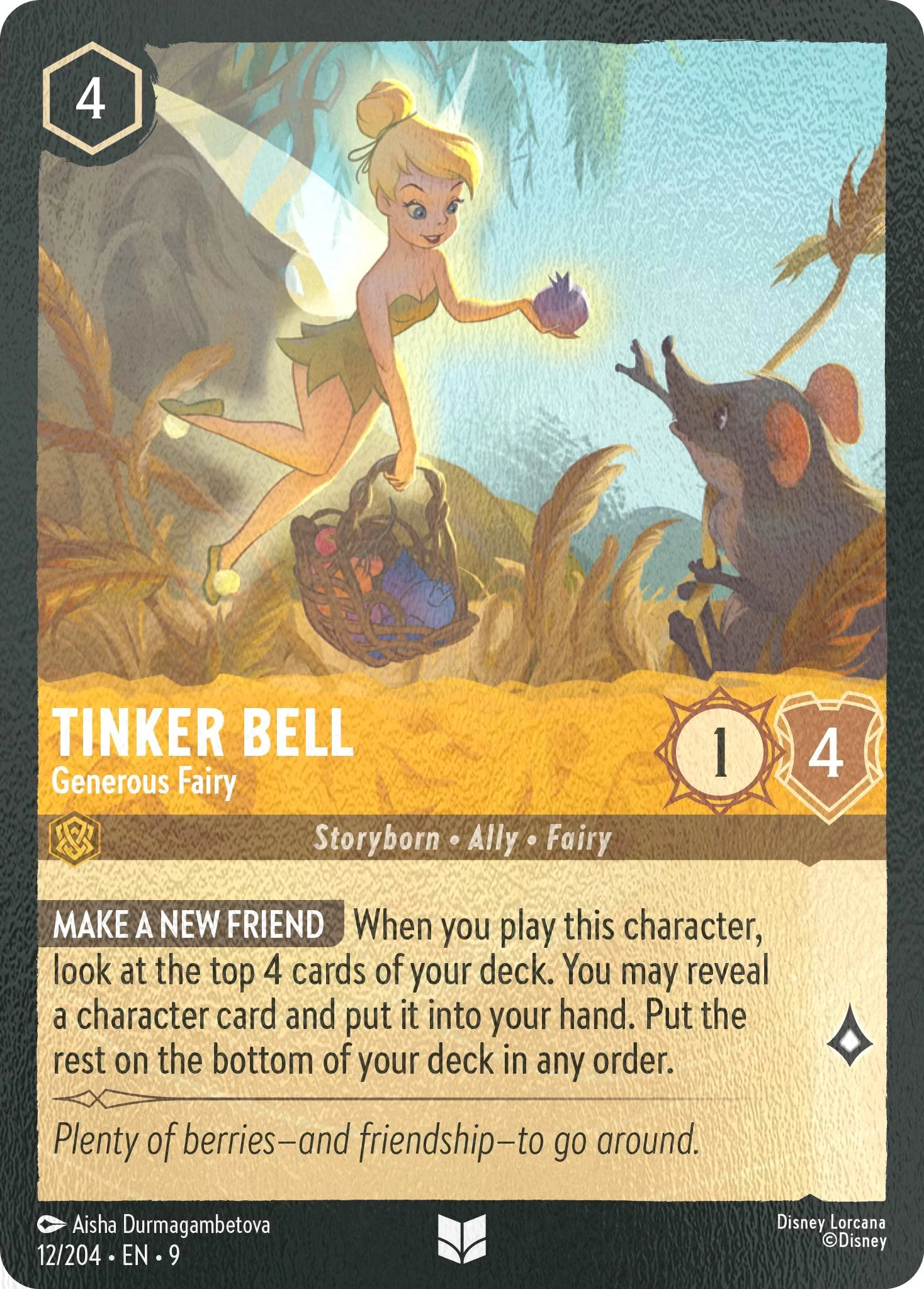 Tinker Bell - Generous Fairy - 12/204 [Fabled] [Cold Foil]