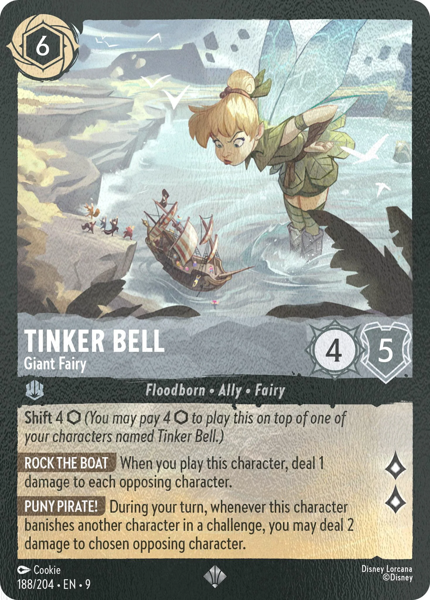 Tinker Bell - Giant Fairy - 188/204 [Fabled] [Cold Foil]