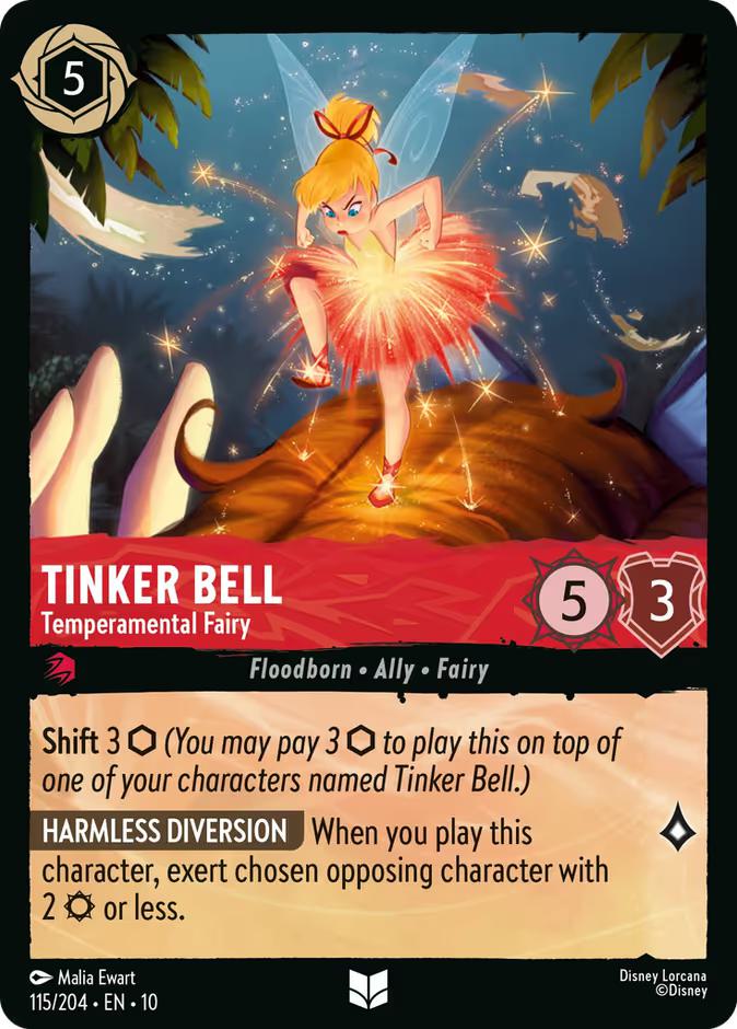 Tinker Bell - Temperamental Fairy - 115/204 [Whispers in the Well] [Non-Foil]