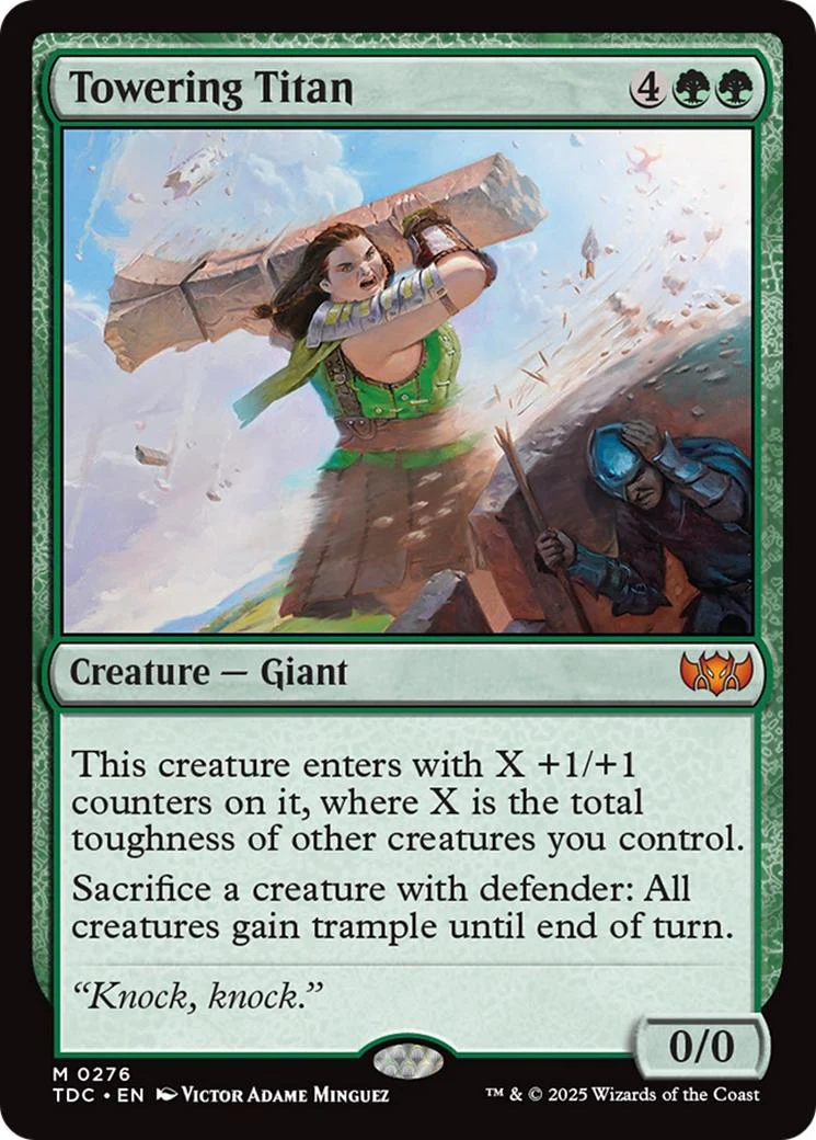 Towering Titan [276] [Tarkir: Dragonstorm: Commander] [Non-Foil]
