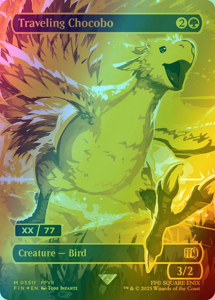 Traveling Chocobo - Serial Numbered [551f] [Borderless] [FINAL FANTASY] [Foil]