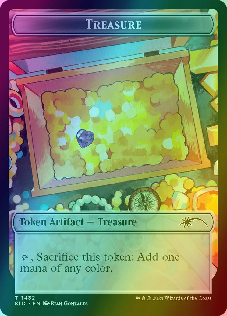 Treasure Token [1432] [Pick 'Em And Stick 'Em] [Secret Lair Drop] [Foil]