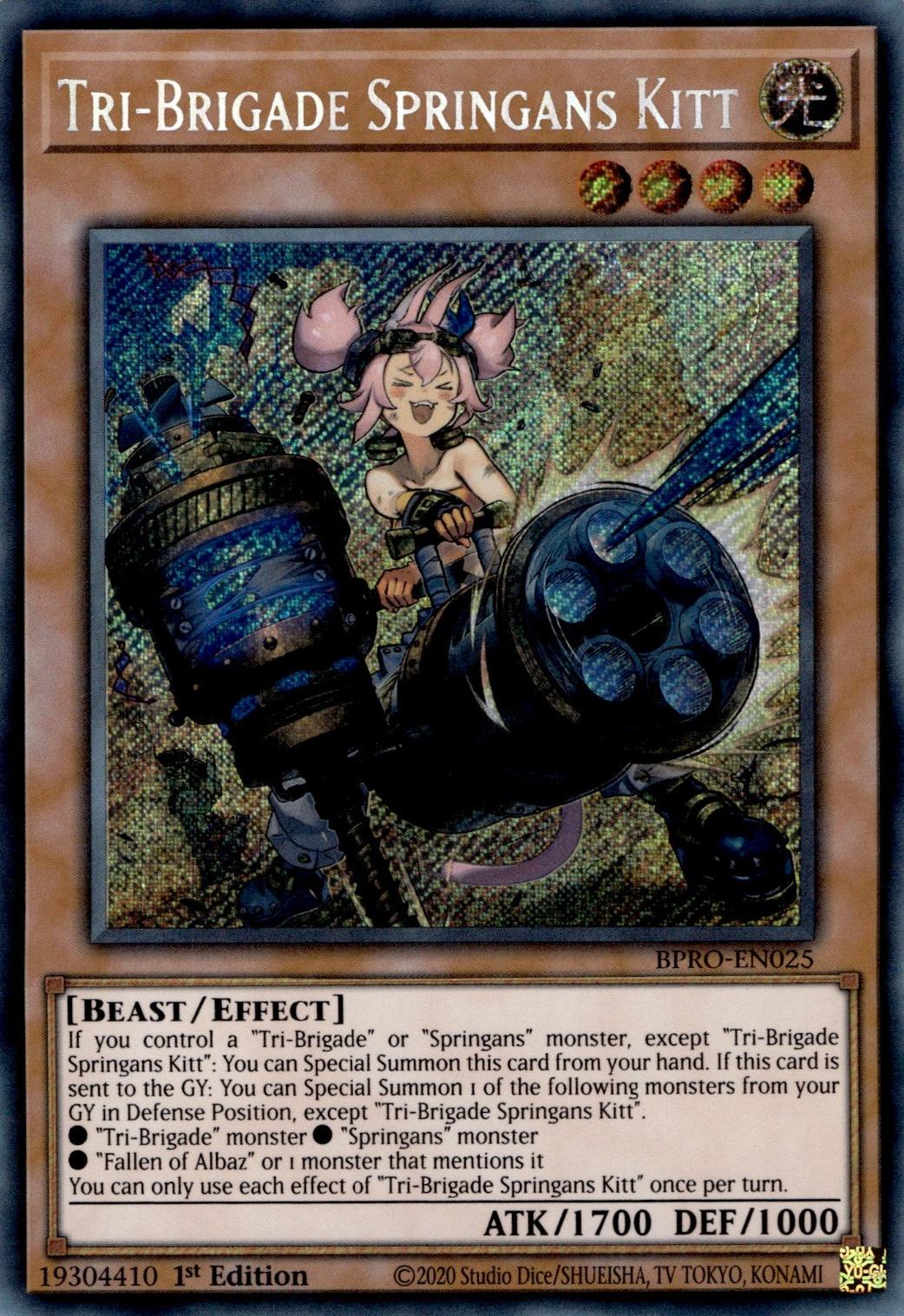 Tri-Brigade Springans Kitt - BPRO-EN025 - Secret Rare - 1st Edition