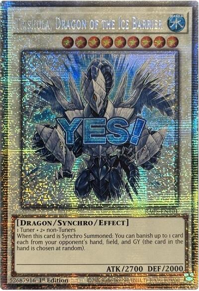 Trishula, Dragon of the Ice Barrier - Stamp - RA05-EN101 - Starlight Rare - 1st Edition