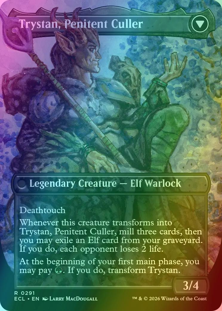 Trystan, Callous Cultivator // Trystan, Penitent Culler [291] [Borderless] [Lorwyn Eclipsed] [Foil] - Image 2