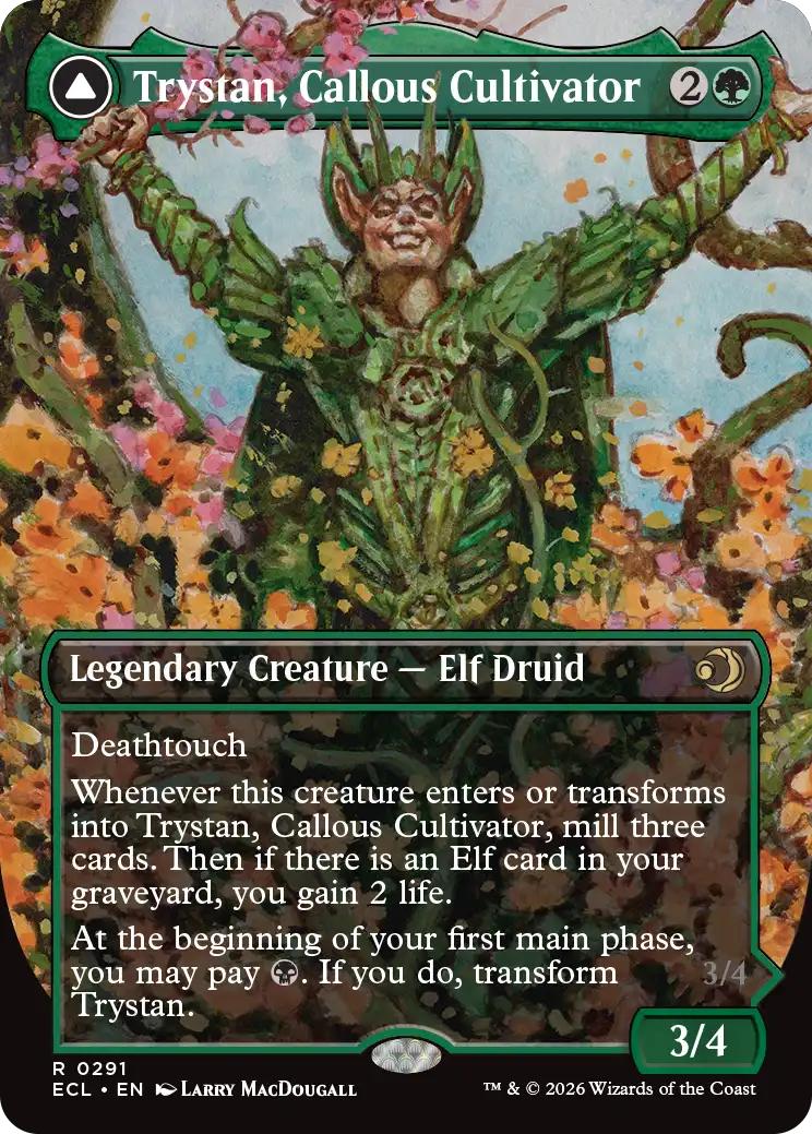 Trystan, Callous Cultivator // Trystan, Penitent Culler [291] [Borderless] [Lorwyn Eclipsed] [Non-Foil]
