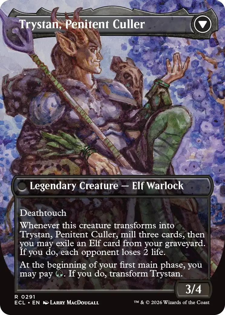 Trystan, Callous Cultivator // Trystan, Penitent Culler [291] [Borderless] [Lorwyn Eclipsed] [Non-Foil] - Image 2
