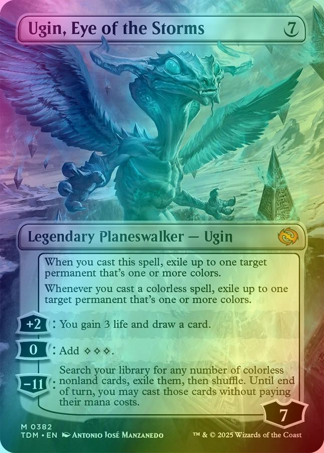 Ugin, Eye of the Storms // Ugin, Eye of the Storms [382] [Borderless] [Tarkir: Dragonstorm] [Foil] - Image 2