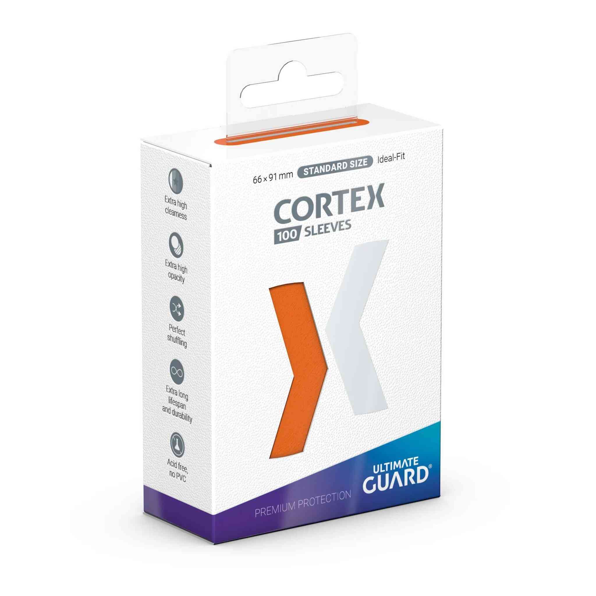 Ultimate Guard Cortex Glossy Sleeves - Standard Size - 100ct - Orange