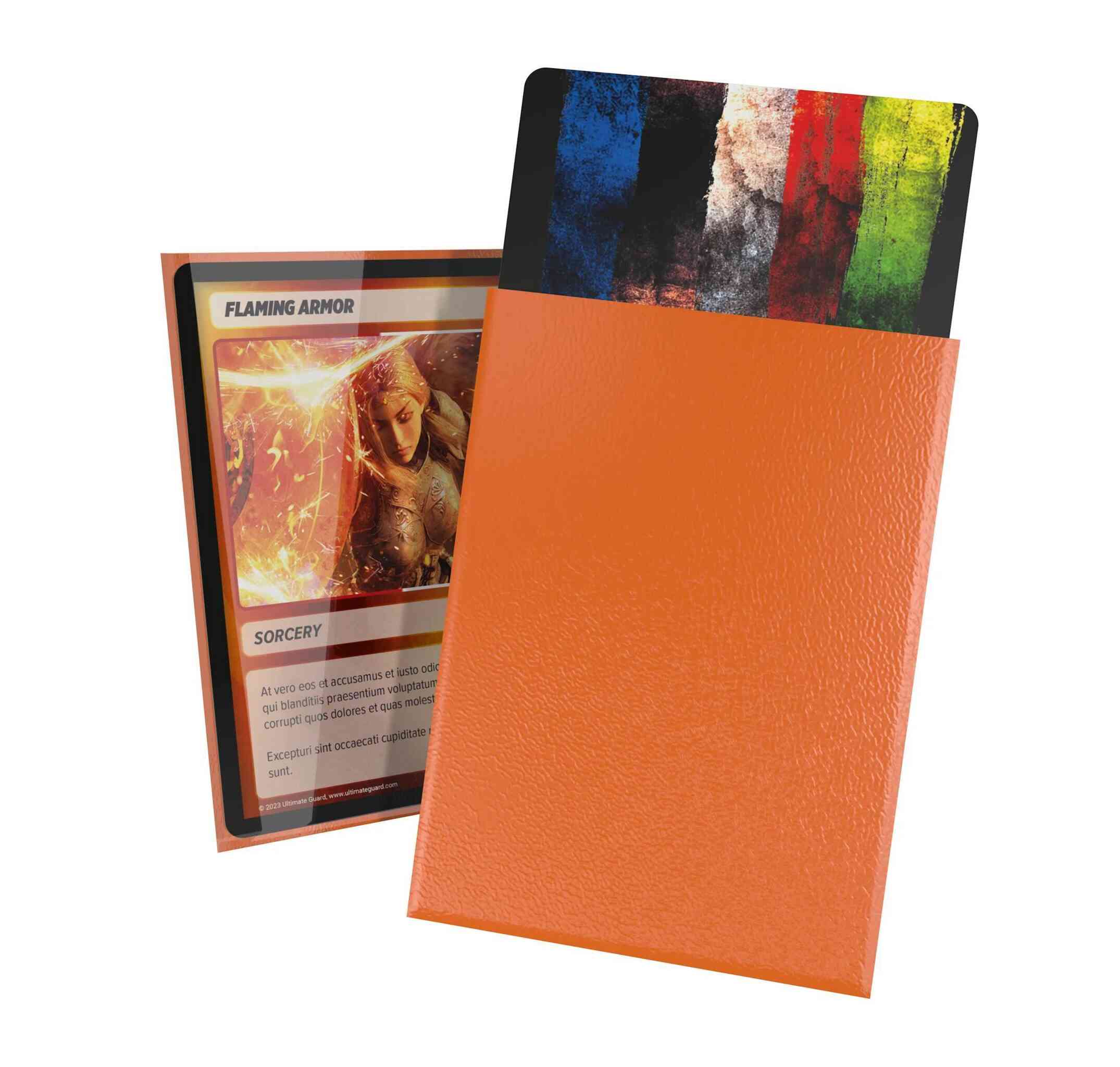Ultimate Guard Cortex Glossy Sleeves - Standard Size - 100ct - Orange - Image 2