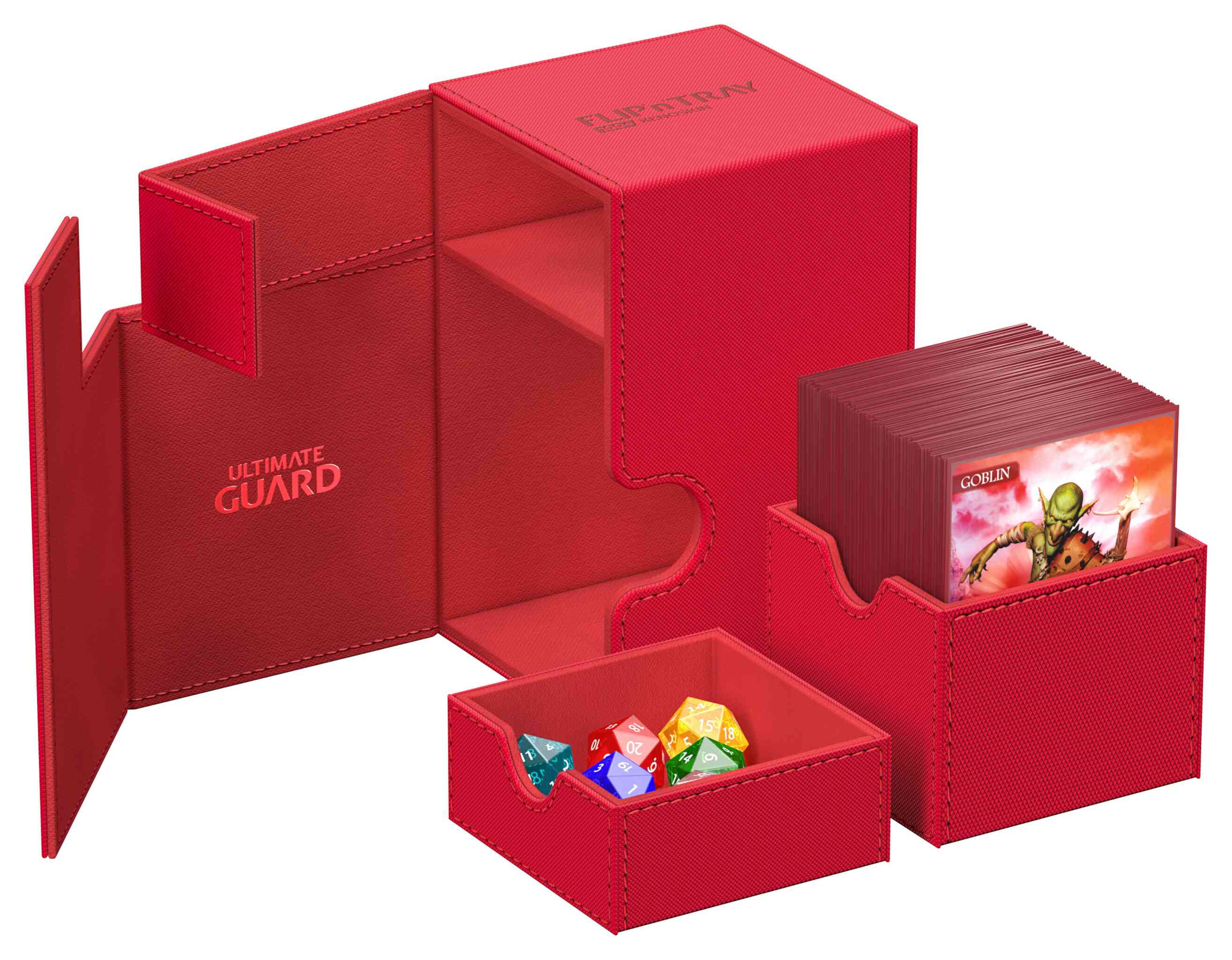 Ultimate Guard Flip'n'Tray Monocolor Deck Case - 100+ - Red - Image 2