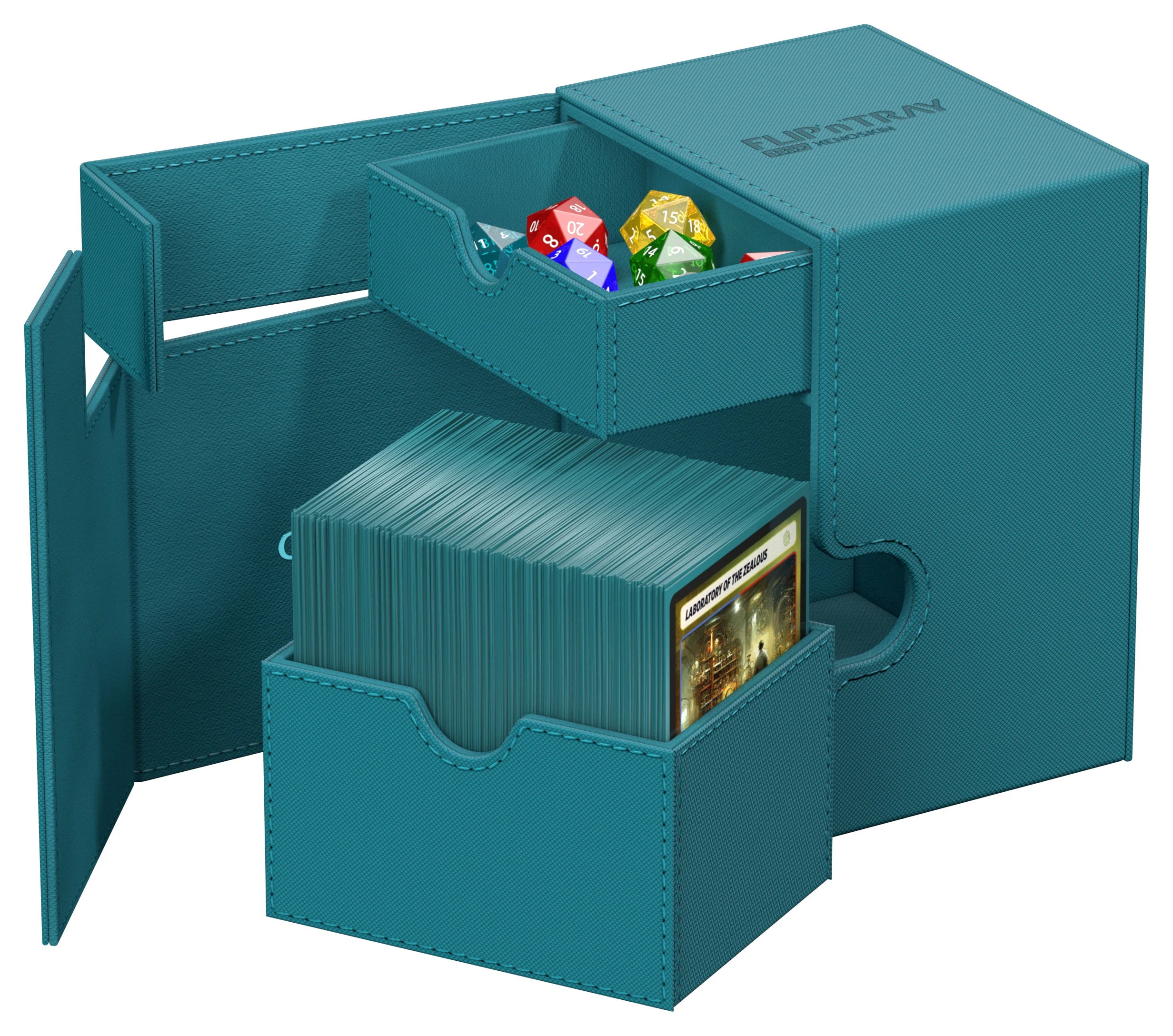 Ultimate Guard Flip'n'Tray Monocolor Deck Case - 133+ - Petrol - Image 2