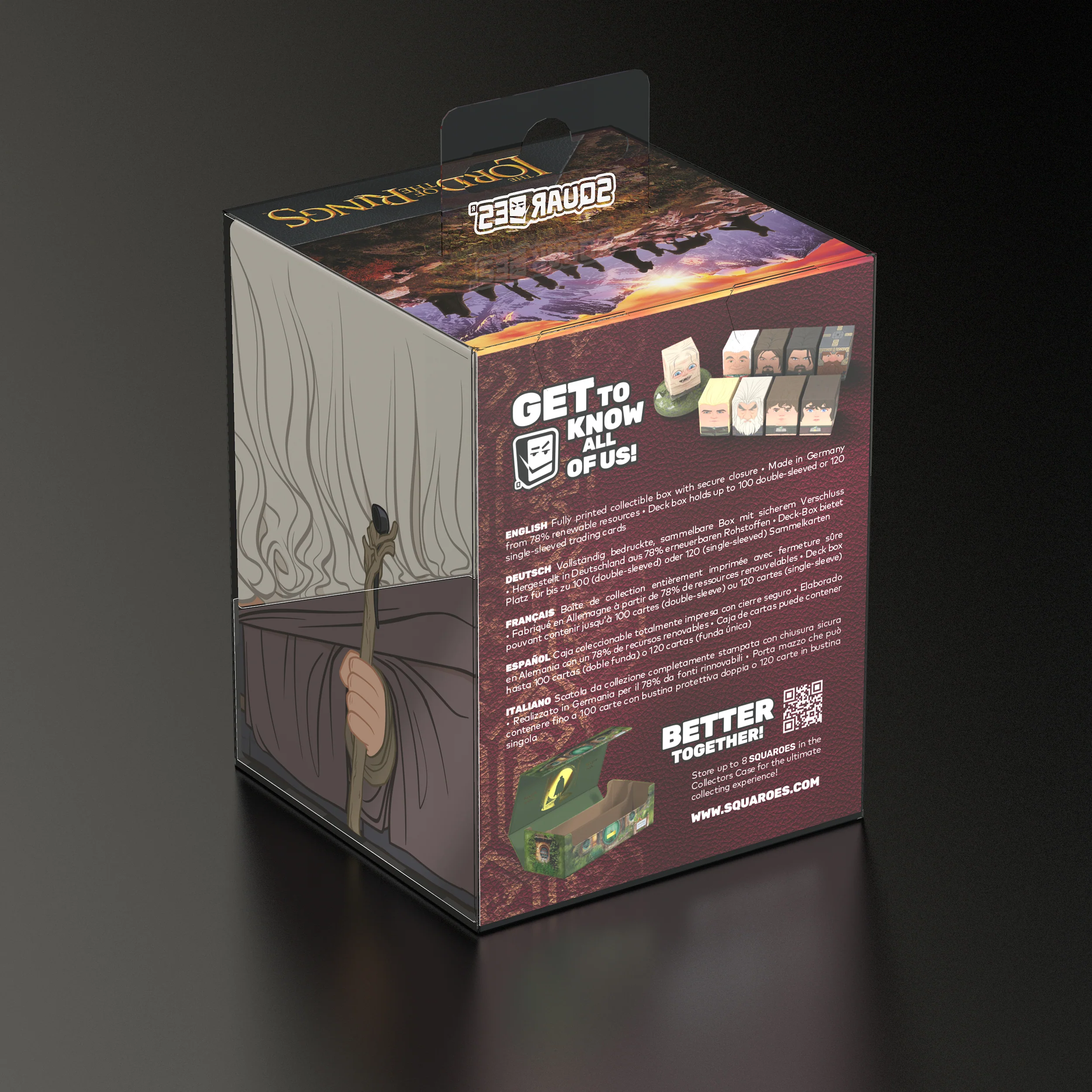 Ultimate Guard MTG Squaroes Deck Box - 100 - Lord of the Rings - Gandalf the Grey - Image 2