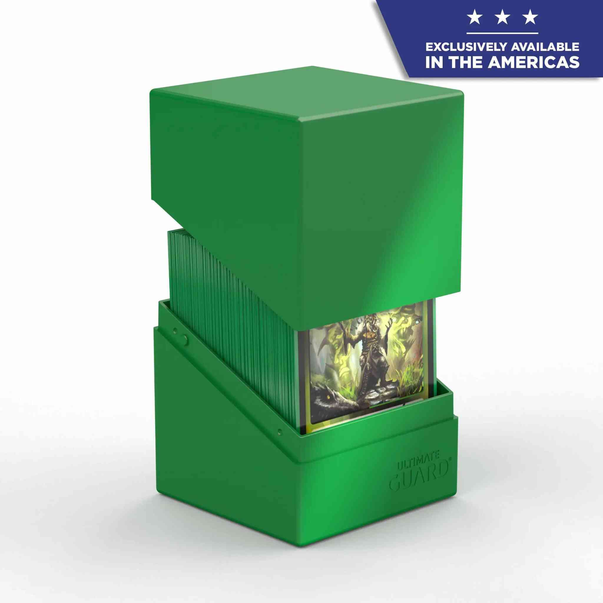 Ultimate Guard Solid Boulder Deck Case - 100+ - Green - Image 2