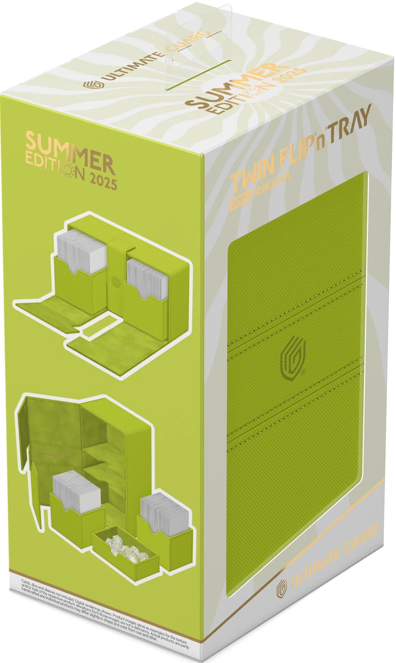 Ultimate Guard Twin Flip'n'Tray Xenoskin Deck Case - 200+ - Summer Edition 2025 - Lime
