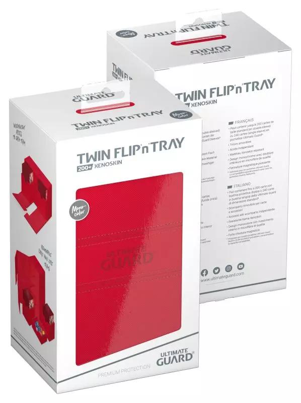 Ultimate Guard Twin Flip'n'Tray Xenoskin Monocolor Deck Case - 200+ - Red