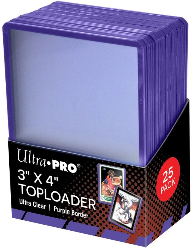 Ultra Pro Colored Borders Toploaders - 35pt - 25ct - Purple