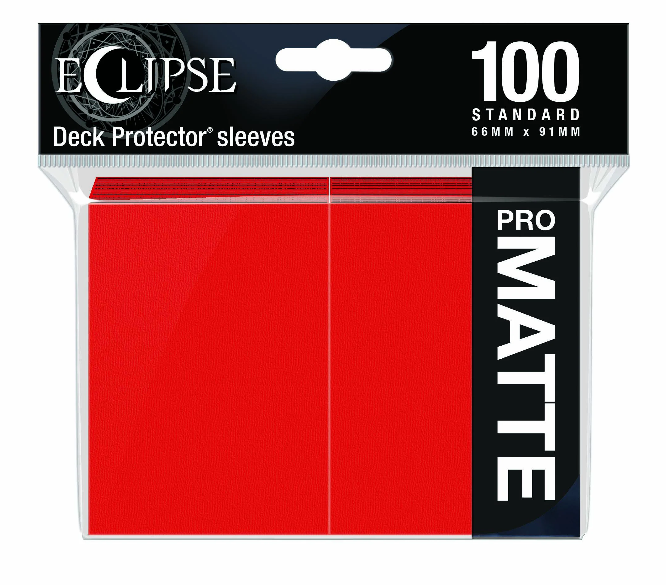 Ultra Pro Eclipse Matte Deck Protector Sleeves - Standard Size - 100ct - Apple Red
