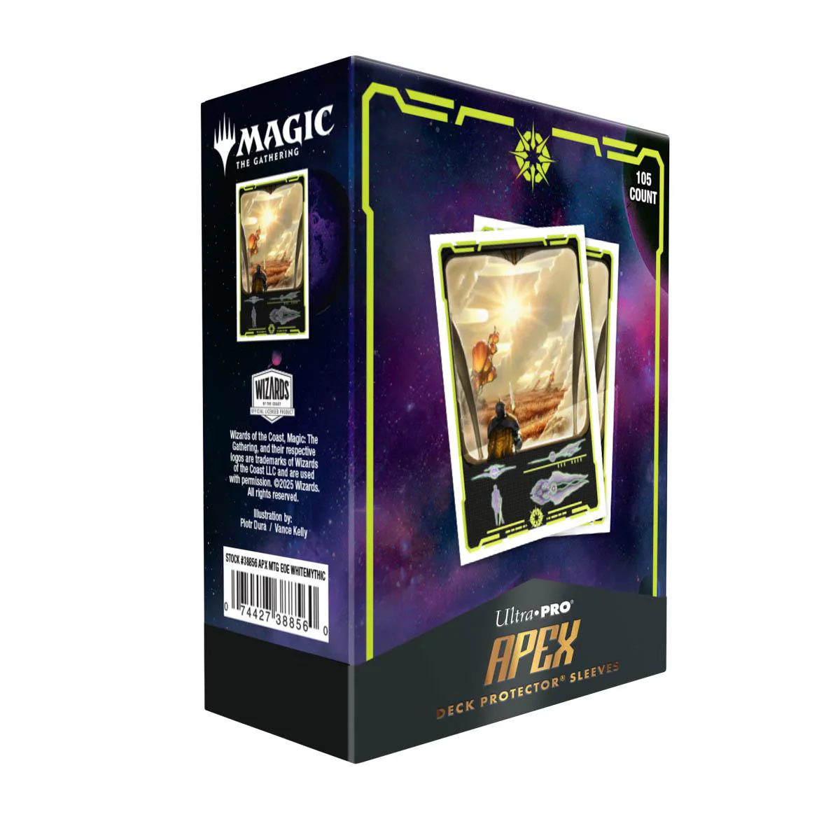 Ultra Pro MTG Apex Deck Protector Sleeves - Standard Size - 105ct - Edge of Eternities - Adagia, Windswept Bastion