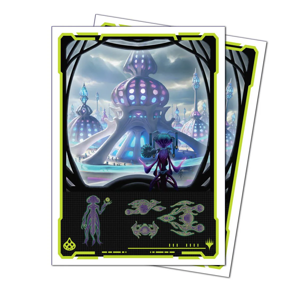 Ultra Pro MTG Apex Deck Protector Sleeves - Standard Size - 105ct - Edge of Eternities - Uthros, Titanic Godcore - Image 2