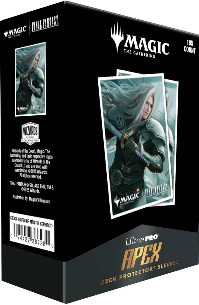 Ultra Pro MTG Apex Deck Protector Sleeves - Standard Size - 105ct - FINAL FANTASY - Sephiroth, Planet's Heir