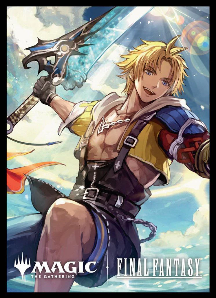 Ultra Pro MTG Deck Protector Sleeves - Standard Size - 100ct - FINAL FANTASY - Tidus, Yuna's Guardian