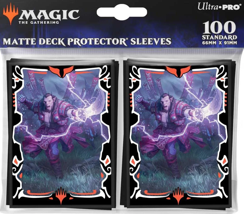 Ultra Pro MTG Deck Protector Sleeves - Standard Size - 100ct - Tarkir: Dragonstorm - Zurgo Stormrender