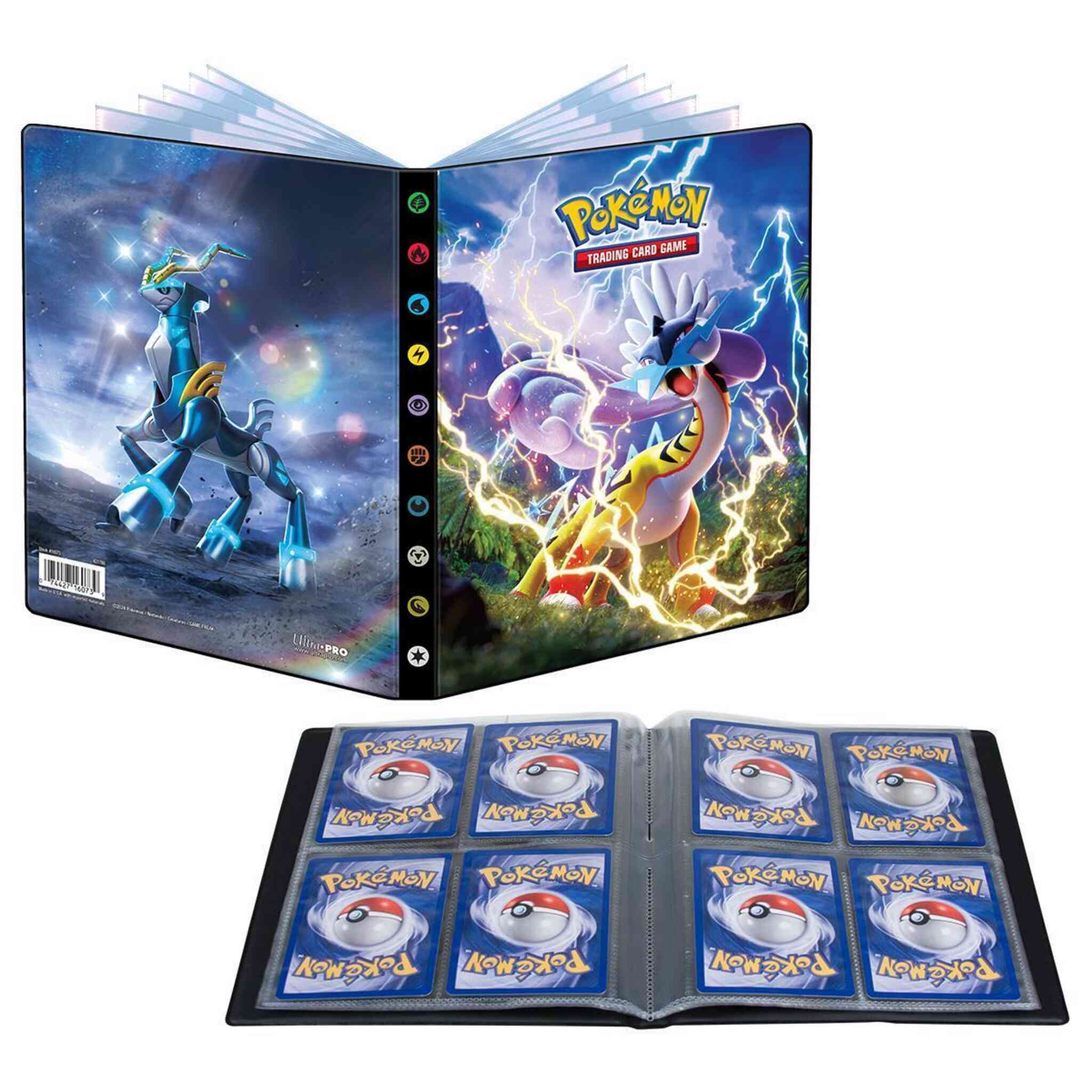 Ultra Pro Pokémon Scarlet & Violet Portfolio - 4-Pocket - Raging Bolt and Iron Crown
