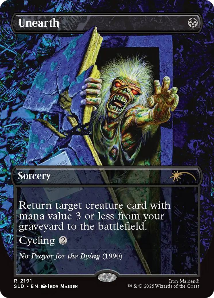 Unearth [2191] [Borderless] [Iron Maiden: Album Art] [Secret Lair Drop] [Non-Foil]