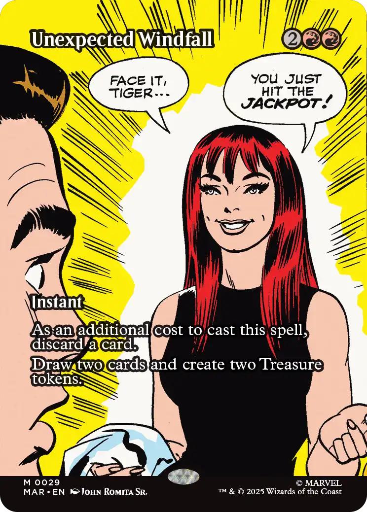 Unexpected Windfall [29] [Borderless] [Source Material] [Marvel Universe] [Non-Foil]