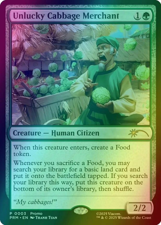 Unlucky Cabbage Merchant [15] [PRM-0003] [Wizards Play Network 2025] [Foil]