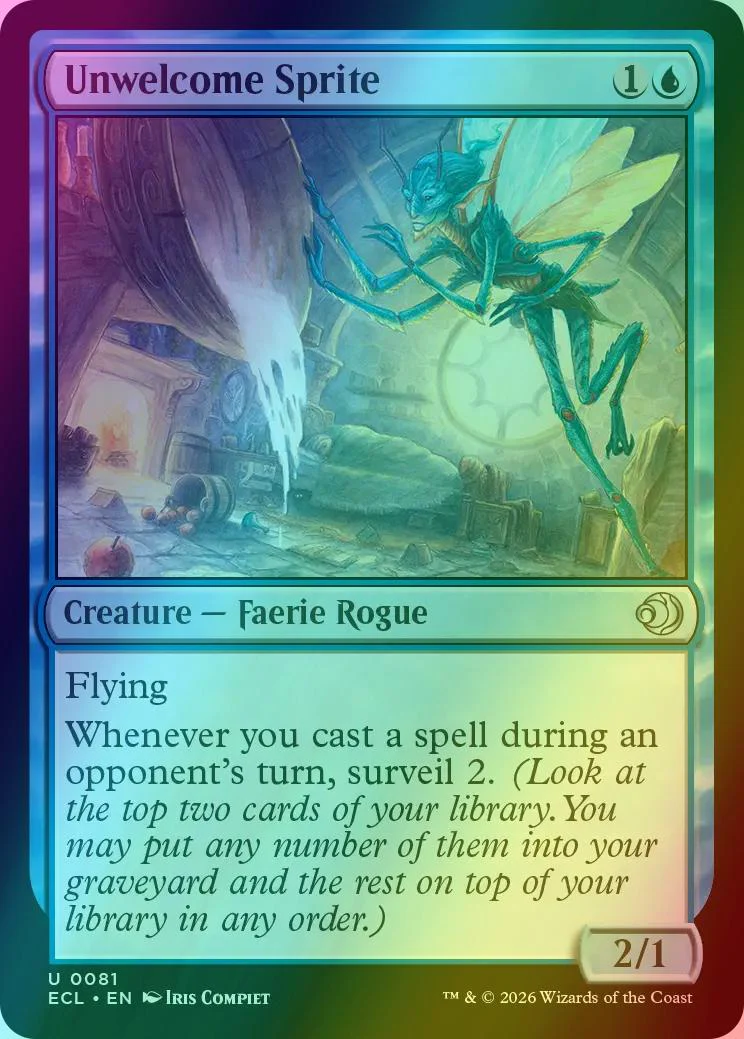 Unwelcome Sprite [81] [Lorwyn Eclipsed] [Foil]