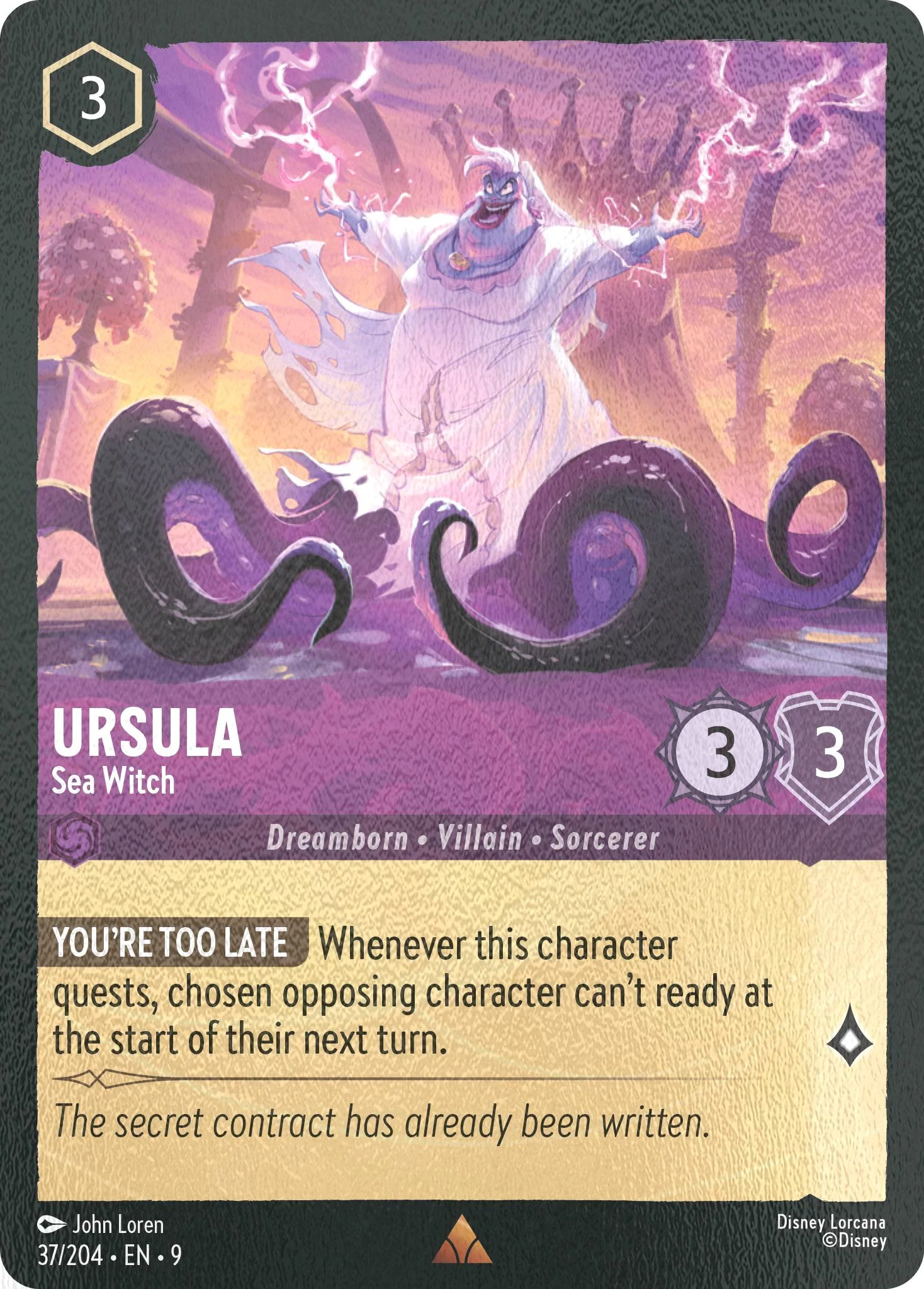 Ursula - Sea Witch - 37/204 [Fabled] [Cold Foil]