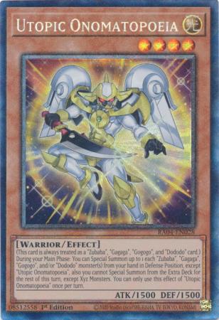 Utopic Onomatopoeia - RA04-EN028 - Collector's Rare - 1st Edition