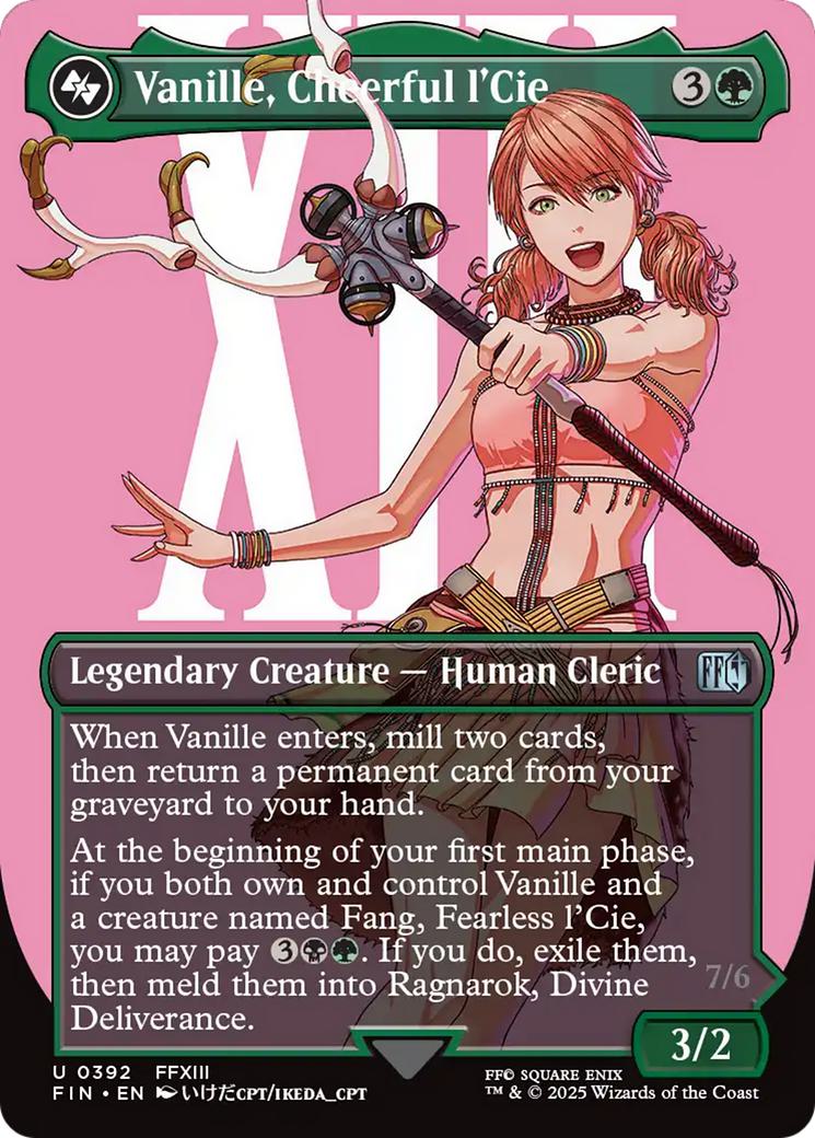 Vanille, Cheerful l'Cie // Ragnarok, Divine Deliverance [392] [Borderless] [Character] [FINAL FANTASY] [Non-Foil]