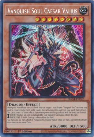 Vanquish Soul Caesar Valius - RA04-EN046 - Secret Rare - 1st Edition