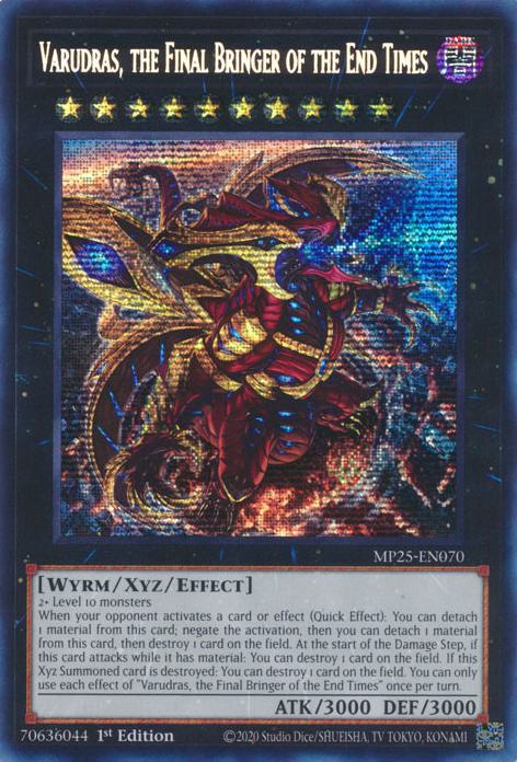 Varudras, the Final Bringer of the End Times - MP25-EN070 - Prismatic Secret Rare - 1st Edition