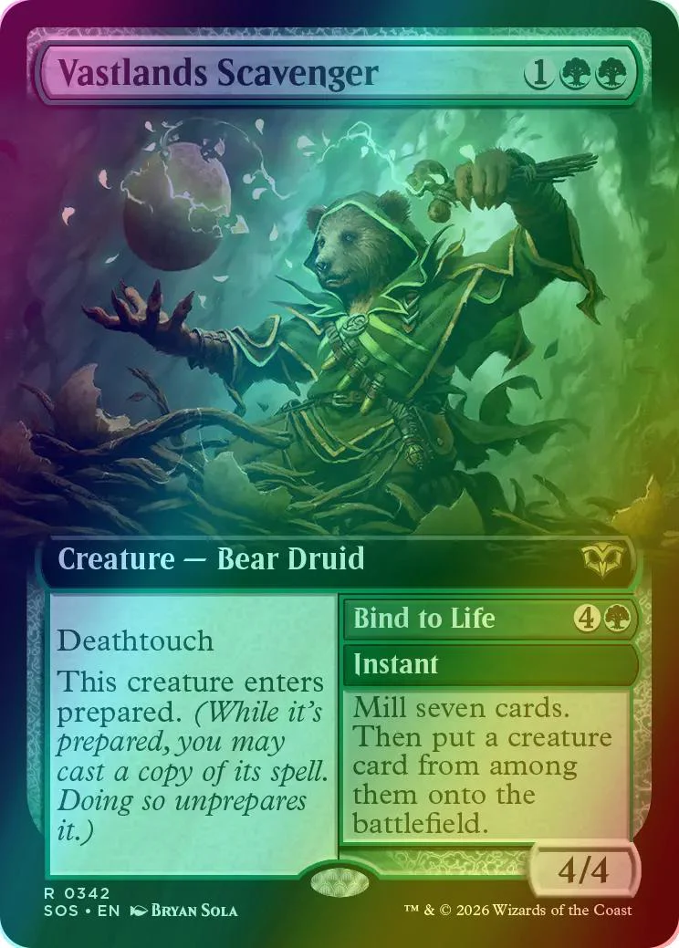 Vastlands Scavenger // Blind to Life [342] [Extended Art] [Secrets of Strixhaven] [Foil]