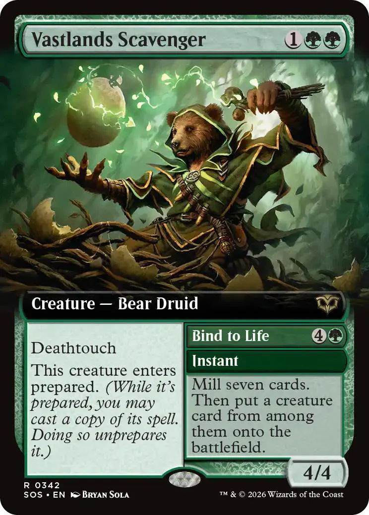 Vastlands Scavenger // Blind to Life [342] [Extended Art] [Secrets of Strixhaven] [Non-Foil]