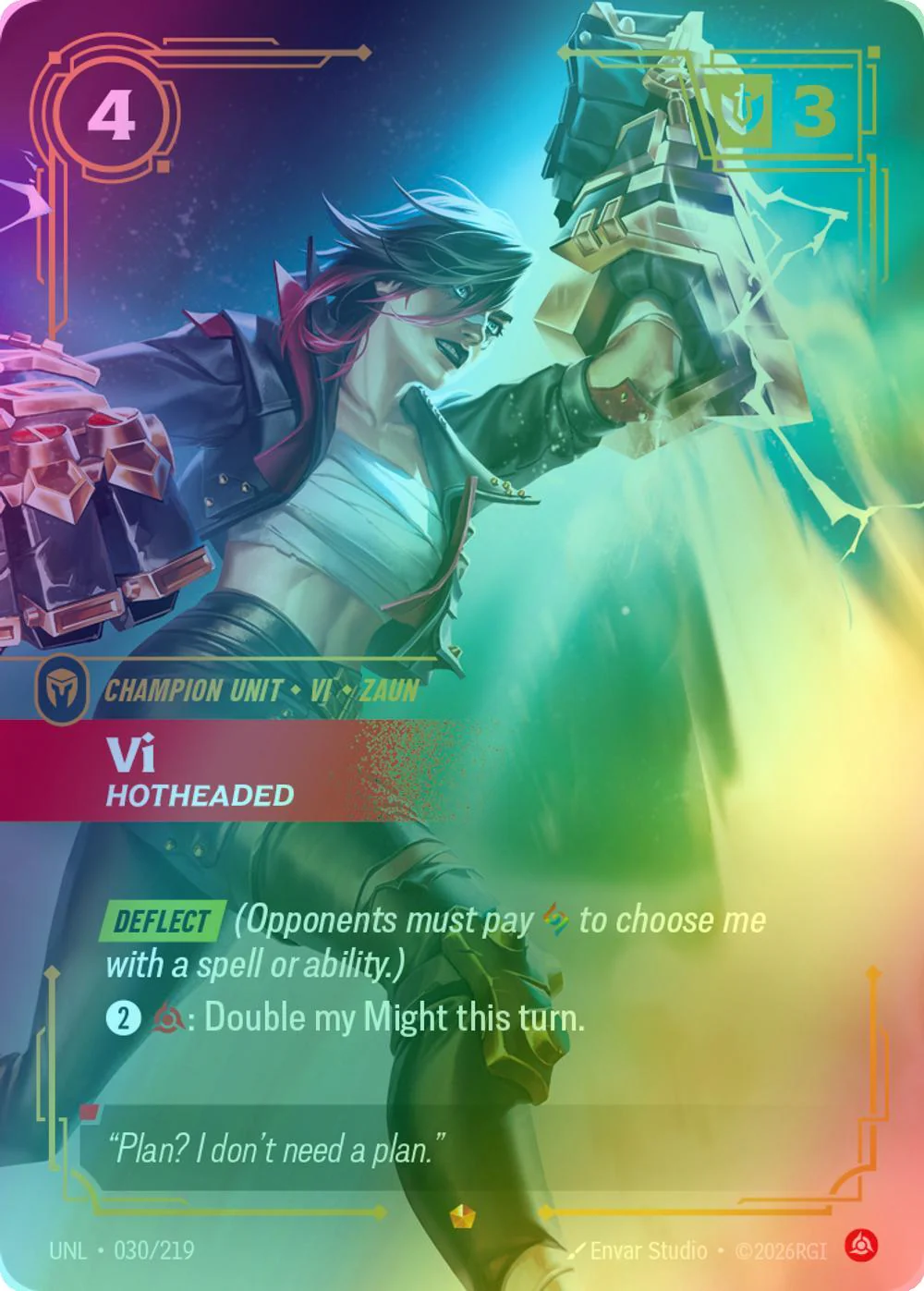 Vi - Hotheaded - 030/219 [Unleashed] [Foil]
