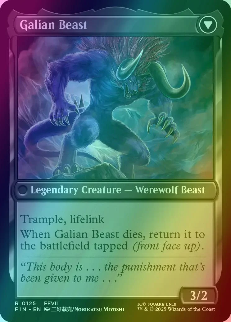 Vincent Valentine // Galian Beast [125] [FINAL FANTASY] [Foil] - Image 2
