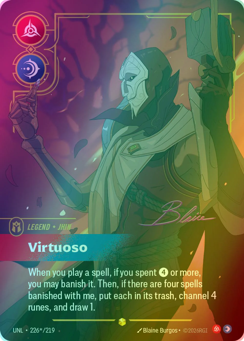Virtuoso (Jhin) (Signature) - 226*/219 [Unleashed] [Foil]