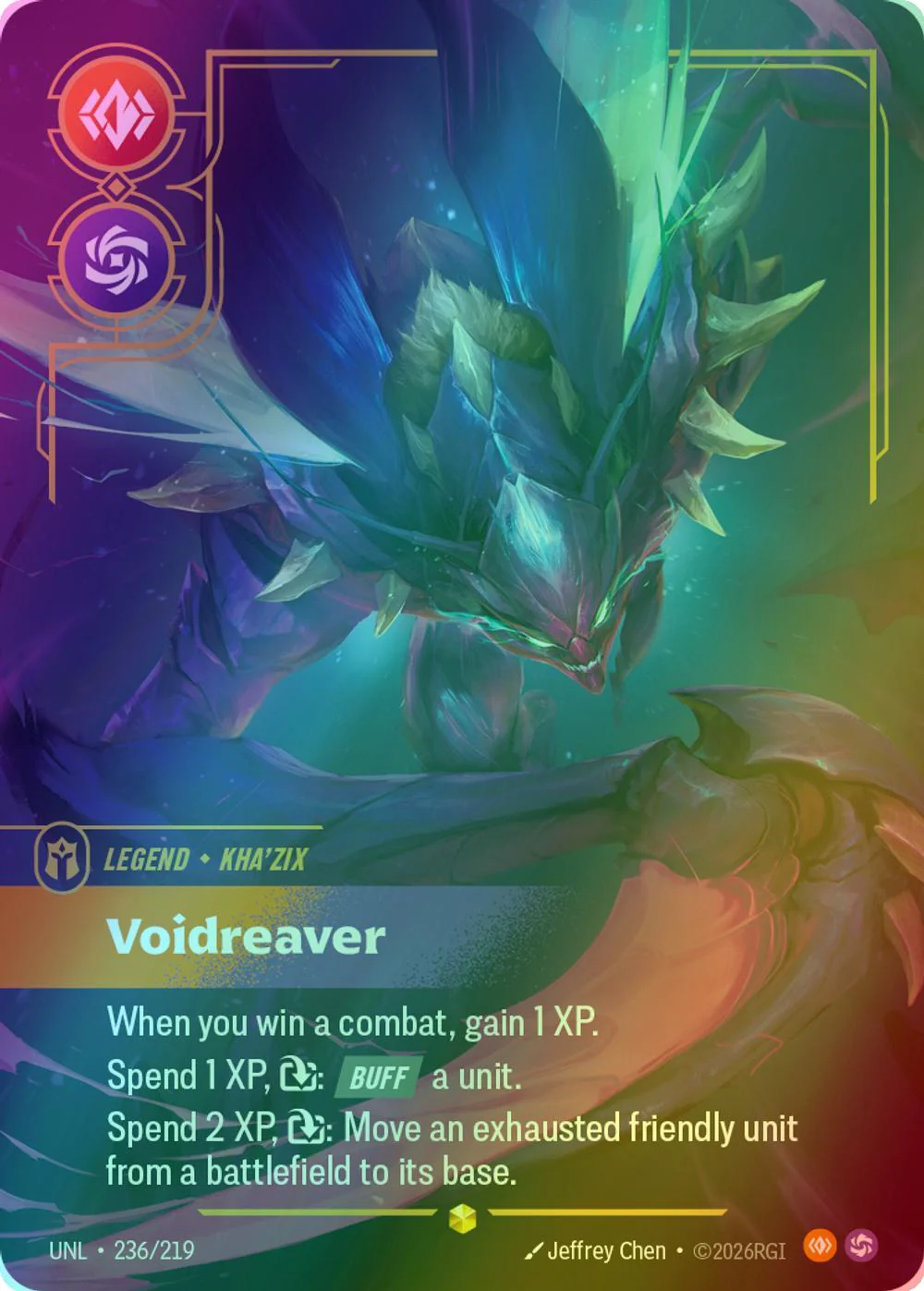 Voidreaver (Kha'Zix) (Overnumbered) - 236/219 [Unleashed] [Foil]