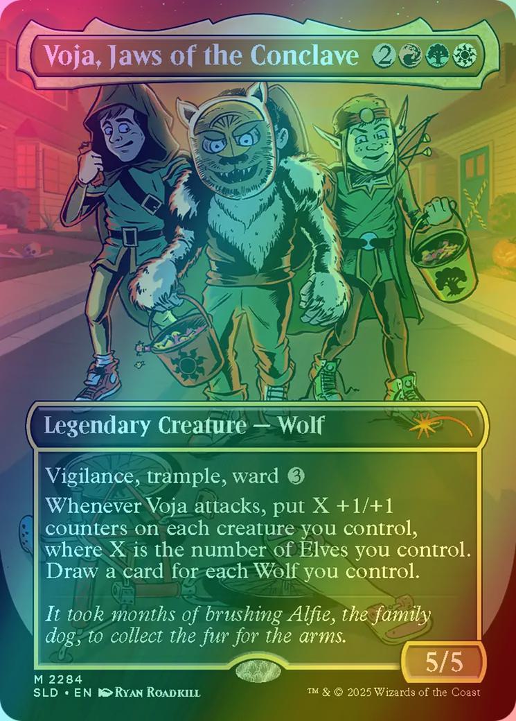 Voja, Jaws of the Conclave [2284] [Borderless] [Trick or Treat] [Secret Lair Drop] [Rainbow Foil]