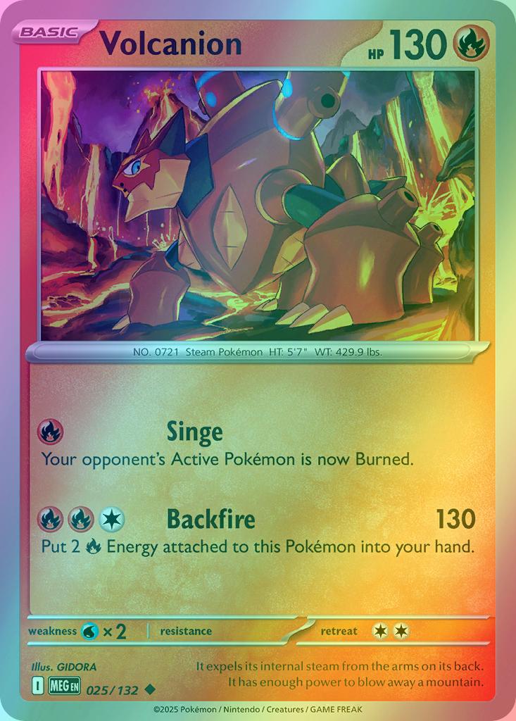 Volcanion - 025/132 - Uncommon [me01-025] [Reverse Holo]