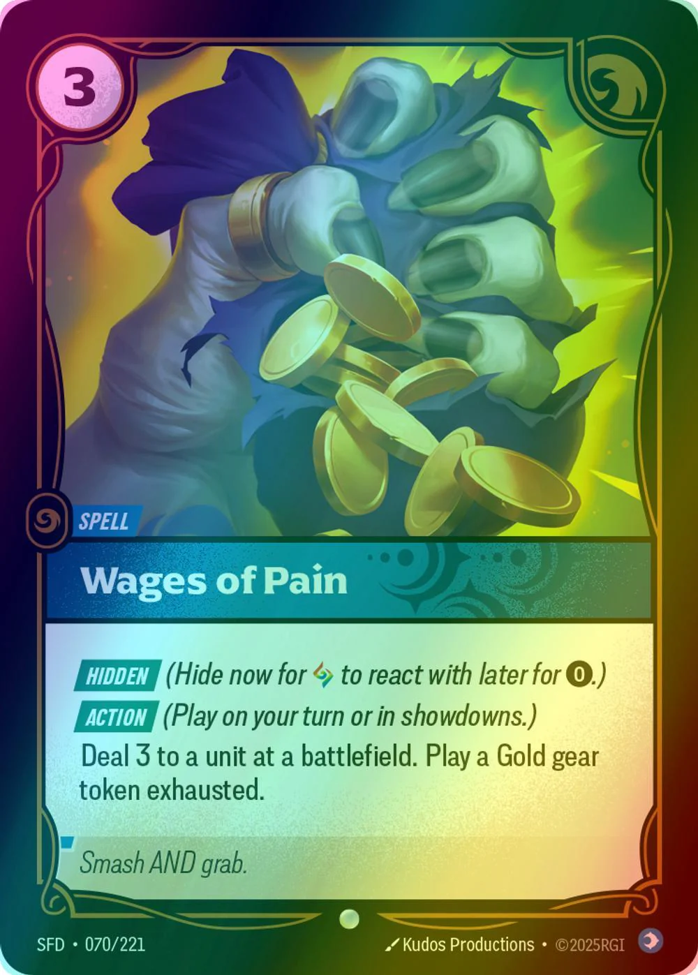 Wages of Pain - 070/221 [Spiritforged] [Foil]