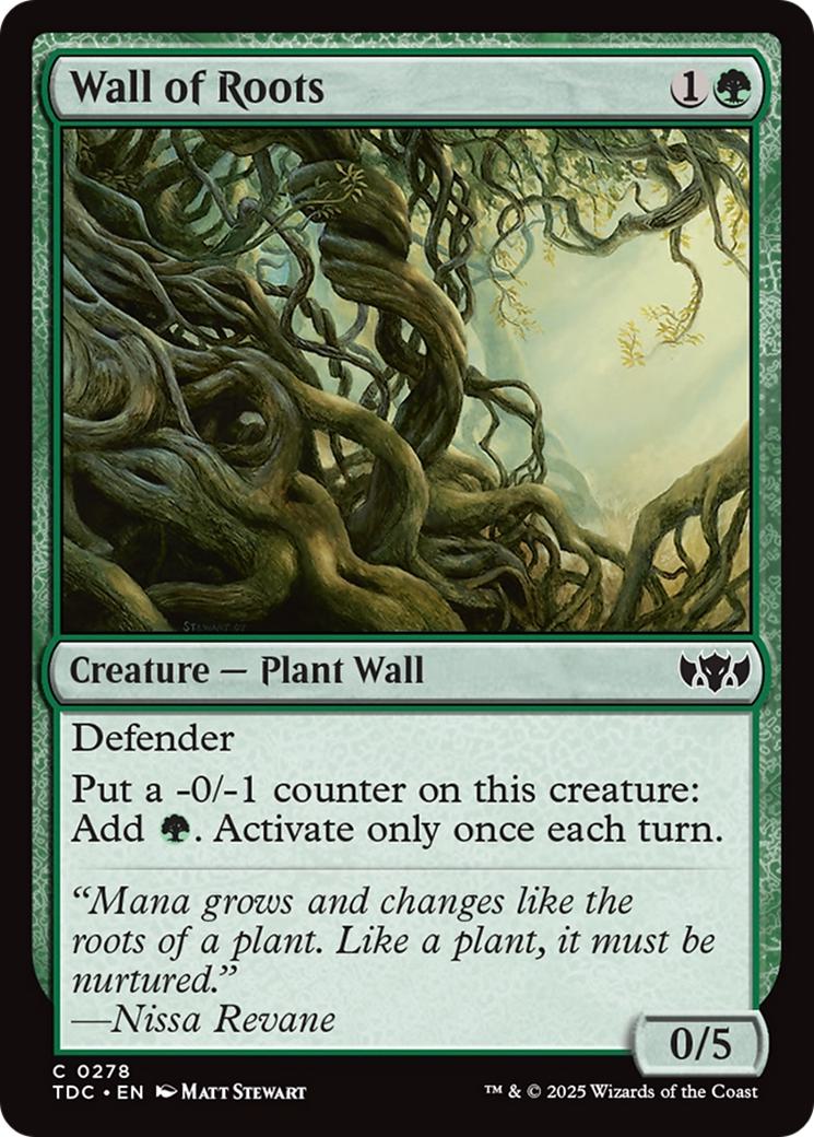 Wall of Roots [278] [Tarkir: Dragonstorm: Commander] [Non-Foil]
