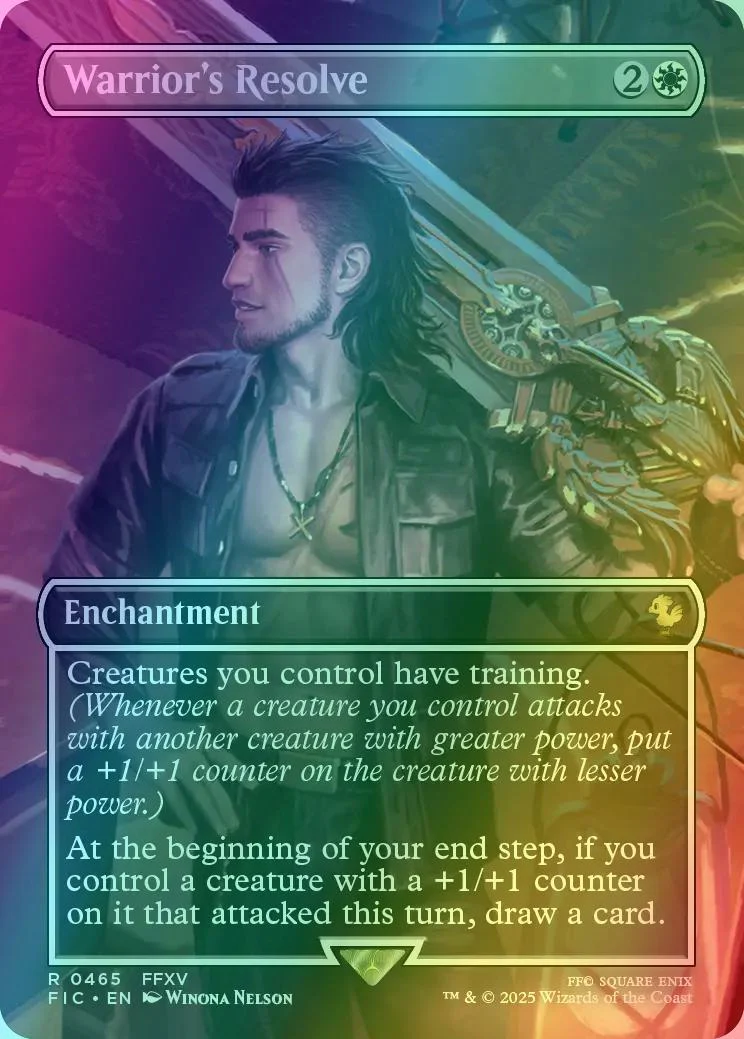 Warrior's Resolve [465] [Borderless] [Scene] [FINAL FANTASY: Commander] [Foil]